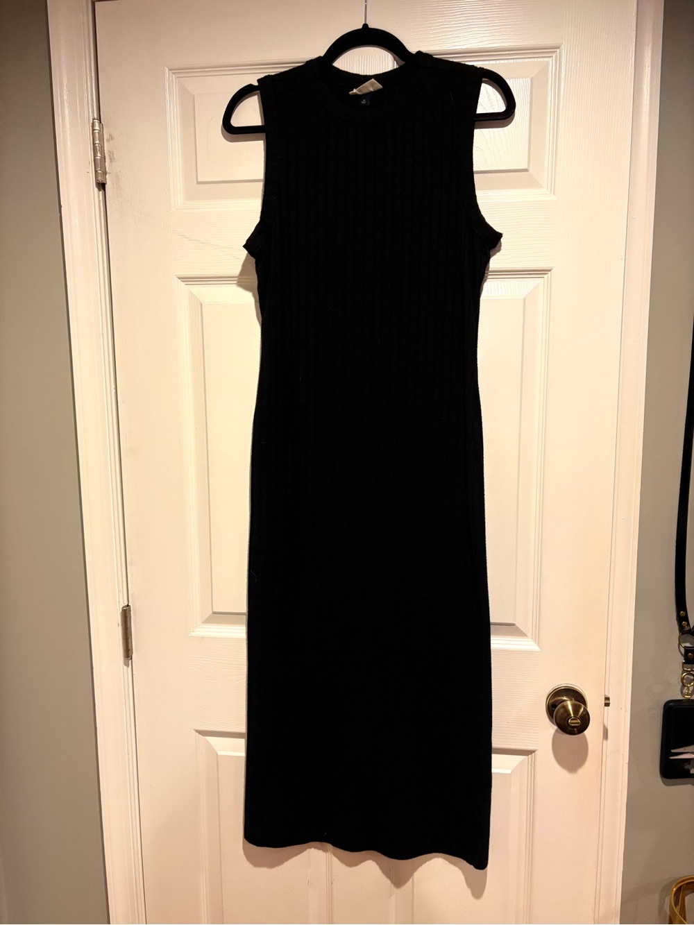 Universal Thread Black Sleeveless Ribbed Dress
